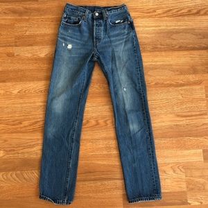 Levi’s 501 Straight Leg, Dark Wash Jeans